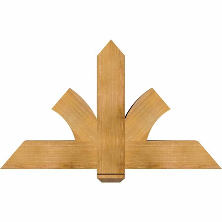 Ekena Millwork Redmond Rough Sawn Timber Gable Bracket, Western Red Cedar, 48"W x 28"H x 6"D x 6"F, 14/12 Pitch GBW048X28X0606RED00RWR